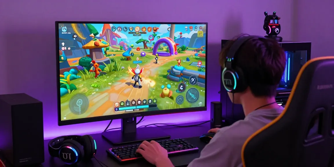Engaging gaming scene featuring players enjoying hentai games in a vibrant virtual environment.