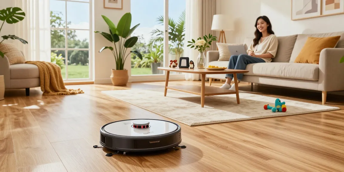 Best robot vacuum 2026 efficiently cleaning a modern home with cozy decor and natural light.