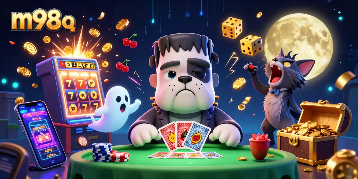 Engage with m98 q at a vibrant casino illustration with a thrilling atmosphere.