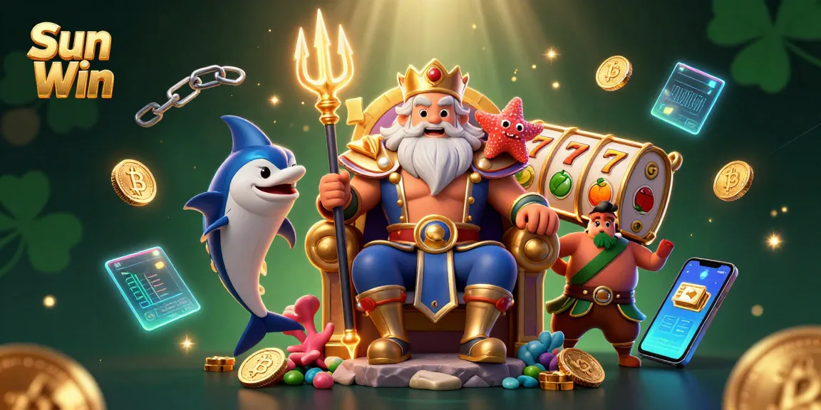 Play exciting slot games with Sun Win featuring Neptune and vibrant casinoscape icons.