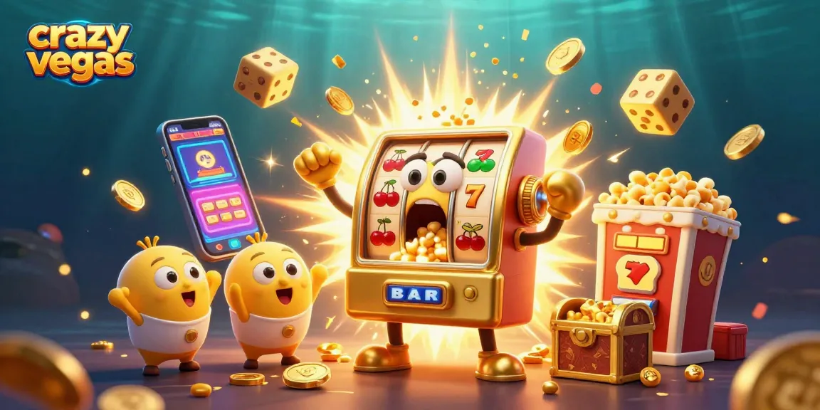 Experience the excitement of crazyvegas with a thrilling jackpot scene featuring colorful slot machines.